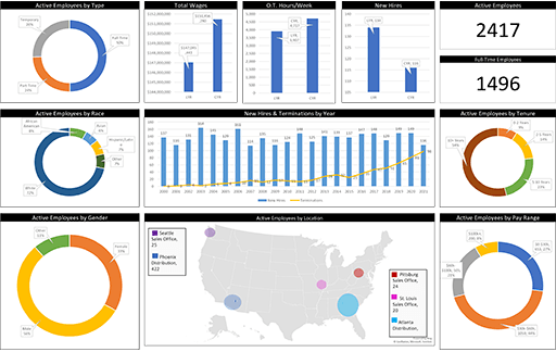 HR Dashboard Excel Tech