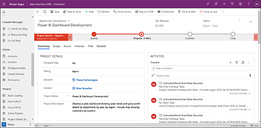 Power Apps Power BI Dashboard Thesis Tech